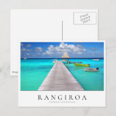 Vetty met boten in de tropische gebieden Rangiroa, Briefkaart (Voorkant / Achterkant)
