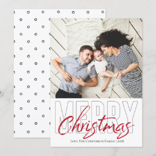 Vettype Modern Merry-Kaart voor kerstmis Kaart