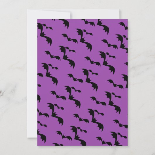 Vettypografie en spinnen paarse partij Halloween Kaart (Achterkant)