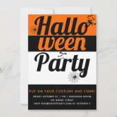 Vettypografie, vleermuizen en spinnen Halloween-fe Kaart (Voorkant)