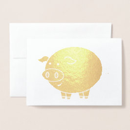 Vetvarkens Cartoon Folie Kaarten