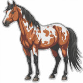 Vetverfpaard Sticker (Voorkant)