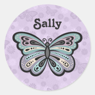 Vetvlinderstickers Ronde Sticker