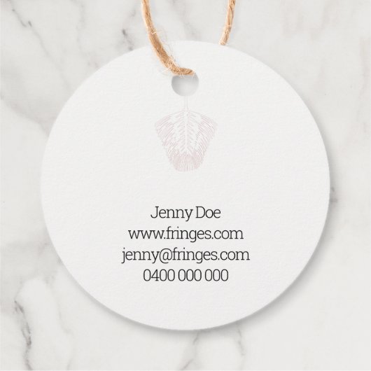 Vetvormig ontwerp-macrame Art Hang Label (Achterkant)