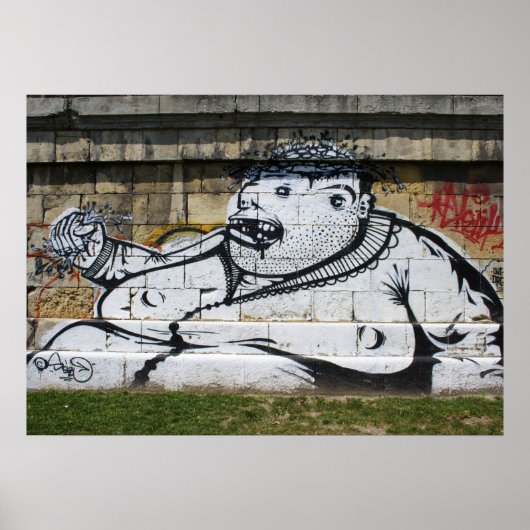 Vetwitte Man Poster (Voorkant)