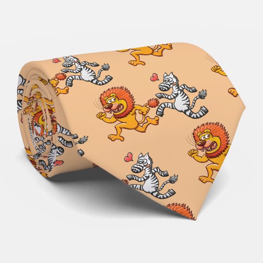 Vetzalig zebra, verliefd op het rennen na de bange stropdas (Opgerold)