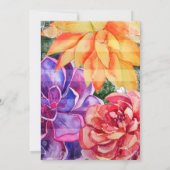 Vetzige, levendige kleurrijke vruchtbare bruiloft kaart (Achterkant)