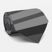 vetzwarte en grijze strepen stropdas (Opgerold)