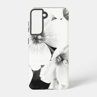 Vetzwarte en witte bloemen samsung galaxy hoesje