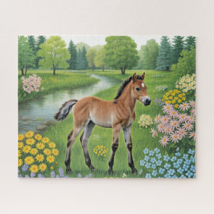 Veulen in de wei legpuzzel