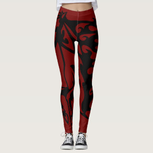 Veulen Paard Bronco Hengst Ros Paard Robijn Rode L Leggings
