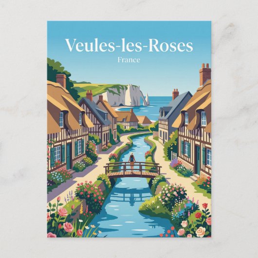 Veules-les-Roses Frankrijk Briefkaart (Voorkant)