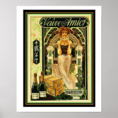 Veuve Amiot Art Deco Champagne ad Poster 16 x 20 (Voorkant)