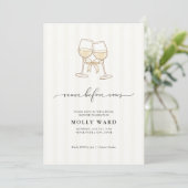 Veuve Before Vows Bridal Shower Invitation Kaart (Staand voorkant)