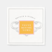 Veuve Before Vows Brunch Bruidsfeest Servet (Voorkant)
