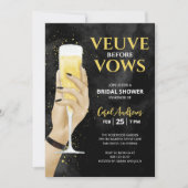 Veuve Before Vows Champagne Bruidsfeest Kaart (Voorkant)