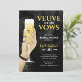 Veuve Before Vows Champagne Bruidsfeest Kaart (Staand voorkant)