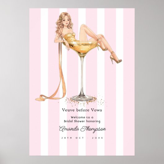 Veuve Before Vows Champagne Bruiloft Feestelijke O Poster (Voorkant)