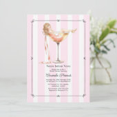 Veuve Before Vows Roze Champagne Bruidsfeest Kaart (Staand voorkant)