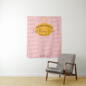 Veuve voor geloften Bachelorette Photobooth Achter Wandkleed (In situ)