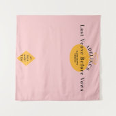 Veuve voor geloften Bachelorette Weekend achtergro Wandkleed (Voorkant (horizontaal))