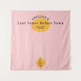 Veuve voor geloften Bachelorette Weekend achtergro Wandkleed