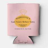 Veuve voor geloften Bachelorette Weekend Route Blikjeskoeler (Voorkant)