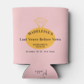 Veuve voor geloften Bachelorette Weekend Route Blikjeskoeler (Achterkant)