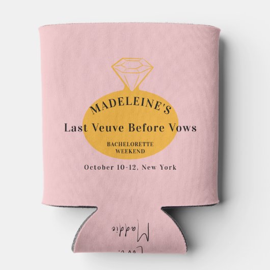 Veuve voor geloften Bachelorette Weekend Route Blikjeskoeler