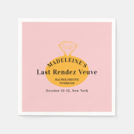 Veuve voor geloften Bachelorette Weekend Route Servet