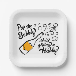 Veuve voor geloften: Champagne Bachelorette Papieren Bordje