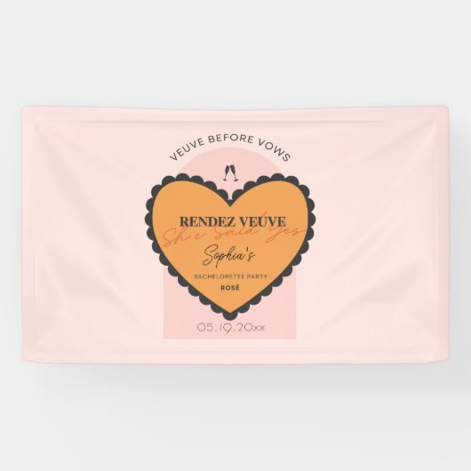 Veuve zweert bij Rendez Veuve, Spandoek (Horizontaal)