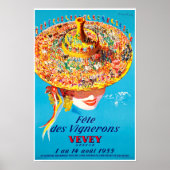 Vevey,Zwitserland,Reisposter Poster (Voorkant)