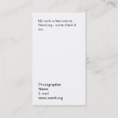 VewdMedia-fotografische kaart Visitekaartje (Achterkant)