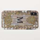 Vex art deco-monogram Case-Mate iPhone case (Achterkant (horizontaal))