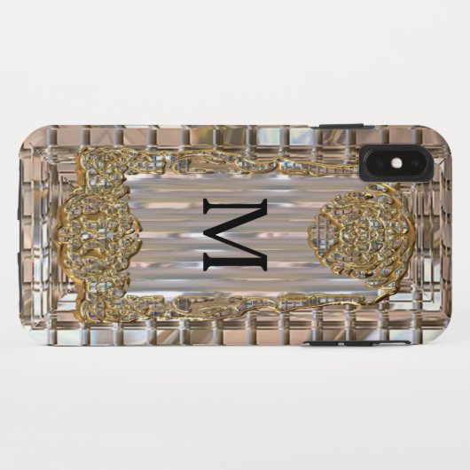 Vex art deco-monogram Case-Mate iPhone case (Achterkant (horizontaal))
