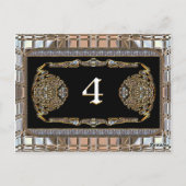 Vex Elite Victoriaans-tabelnummerkaart Briefkaart (Achterkant)
