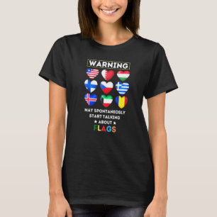 Vexilloloog Love Flag Collector Vexillology Prem T-shirt