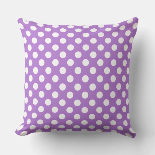 Vey Cute Lavender Polka Dot Pattern Kussen (Voorkant)