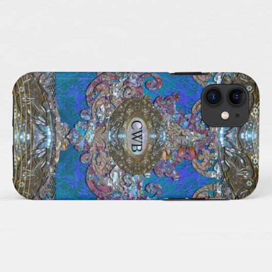 Veyla Joy II Baroque Elegance Monogram Case-Mate iPhone Case (Achterkant (horizontaal))