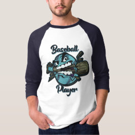 Vezelaar voor honkbalspeler met hoed sleutelhanger t-shirt