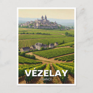 Vezelay Vézelay Bourgogne Frankrijk Reizen Briefkaart