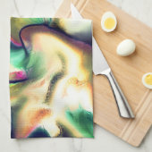 Vezelige plekken met opvallende kleuren, defecte g theedoek (Quarter Fold)