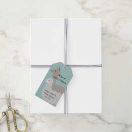 Vezelkunstenaar Alpaca en Llama garen hangtag Cadeaulabel