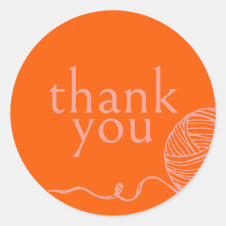 Vezelkunstenaar dank u modern garen ronde Sticker