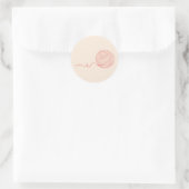 Vezelkunstenaar Modern Garen Ronde Sticker (Tas)