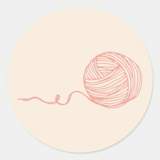 Vezelkunstenaar Modern Garen Ronde Sticker