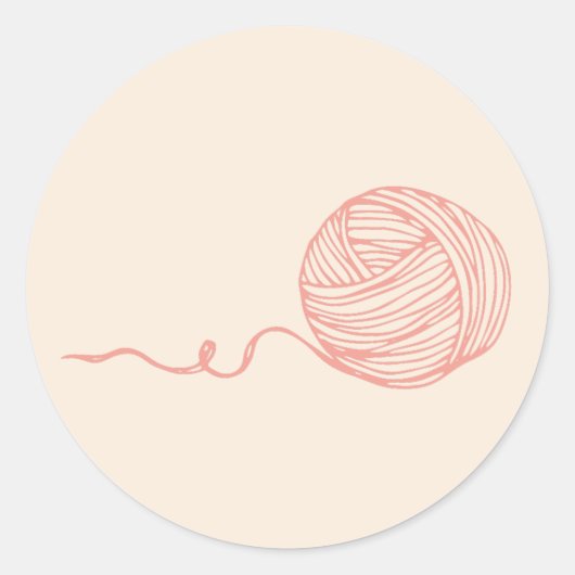 Vezelkunstenaar Modern Garen Ronde Sticker (Voorkant)