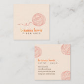 Vezelkunstenaar Modern Yarn Square Visitekaartje (Voorkant / Achterkant)