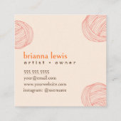 Vezelkunstenaar Modern Yarn Square Visitekaartje (Achterkant)